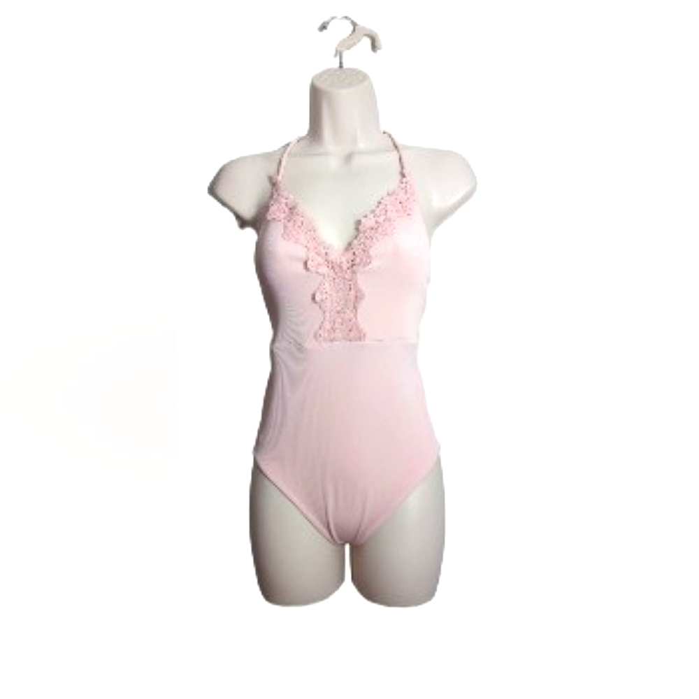 Baby Pink Topshop Ribbed Bodysuit - Picture 4 of 7